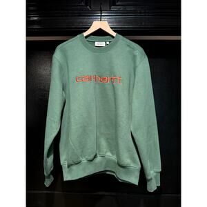 Carhartt WIP Embroidered Logo Crewneck Sweatshirt - Green - S